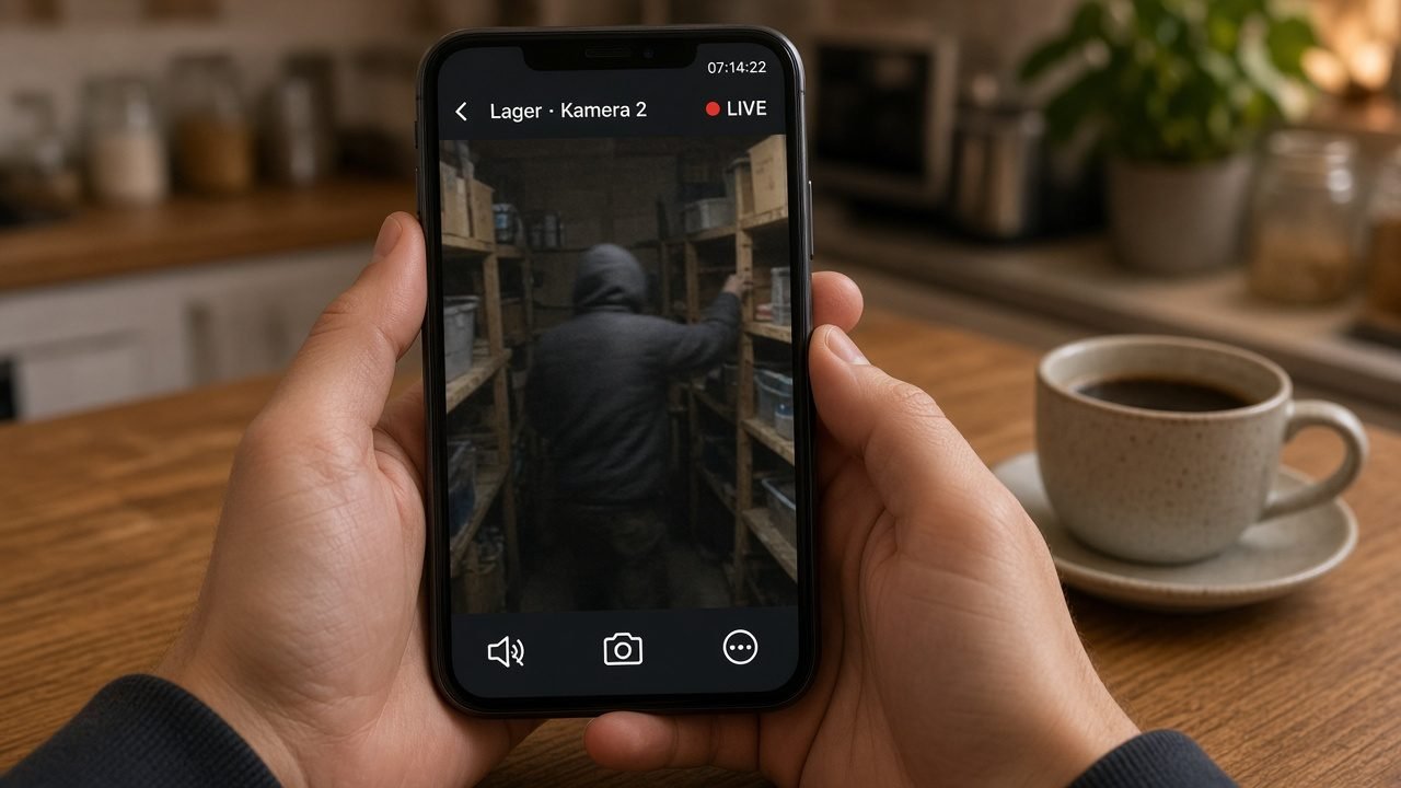 Schmuckatelierbesitzerin sieht Einbruch live auf dem Smartphone